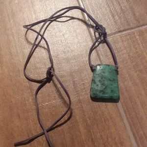JENNY GREEN JASPER PENDANT wrap Necklace